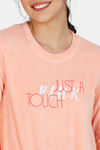 Zivame Velveteen Velour Knit Sweat-Shirt - Pink — thumbnail 5